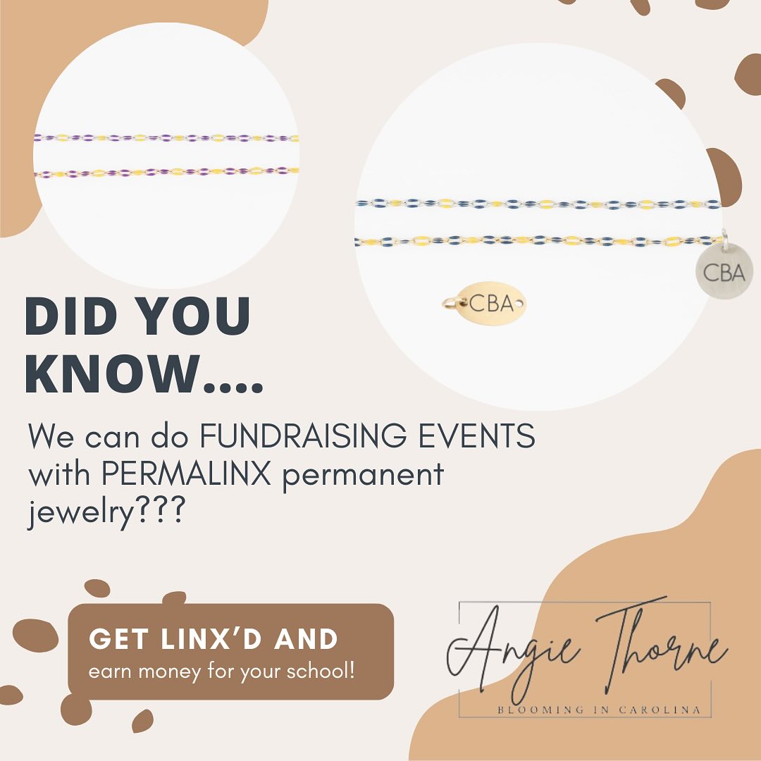 Who has a school club or organization that is looking for a fundraising event for the fall? 
Did you know that I offer Permalinx permanent jewelry as a fundraising opportunity?!?
Yep! We have tons of new school
Color bracelet options and I would absolutely love to the chance to talk with you more about what this could look like for you and your group! Comment below or message me for more info and we can chat about it! 
If you know someone who would be interested in this please tag them or share this with them! 
Let’s do this! 
@rosewood.eagles.high  @cbahighschool 
#Fundraiser #PermaLinx #getlinxdwithangie #schoolspirit #teamcolors